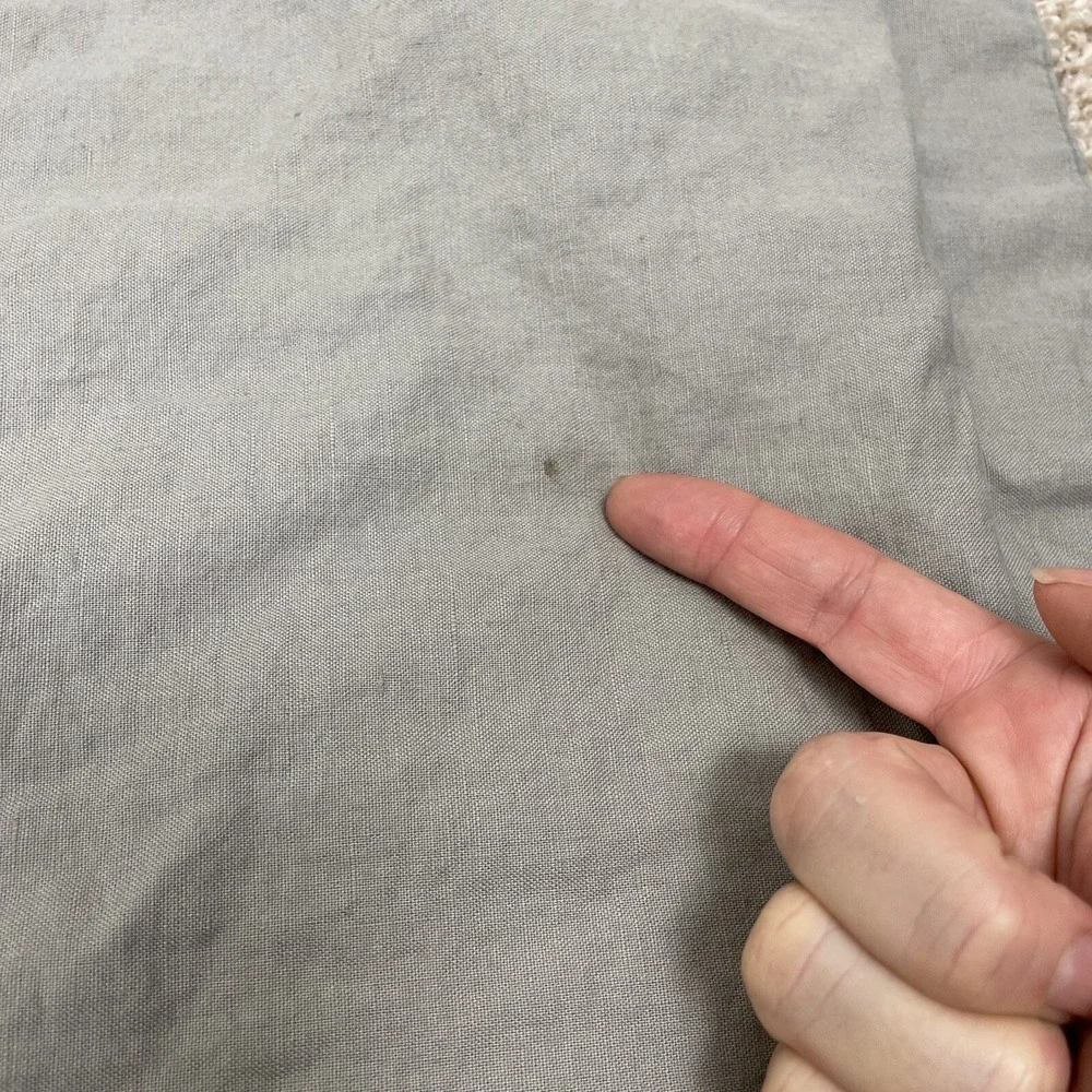 Restoration Hardware Euro Sham One‎ Stonewashed Gray Linen Cotton Blend
